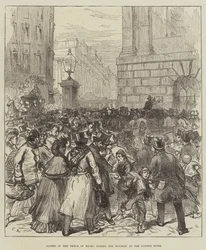 Malattia del Principe di Galles, affissione del bollettino alla Mansion House